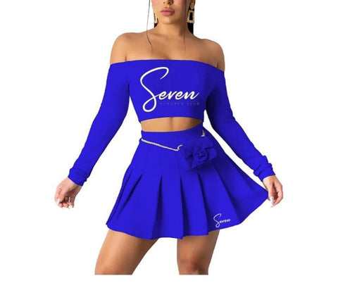 Long Sleeve Two-Piece Skirt Set
